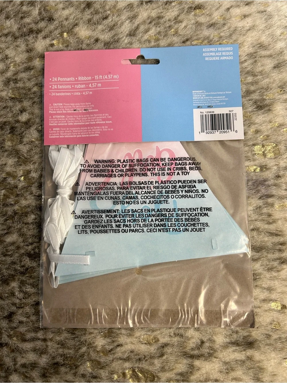 5 for $25🔥Baby Shower Pink & Blue Boy or Girl? Garland- New‎